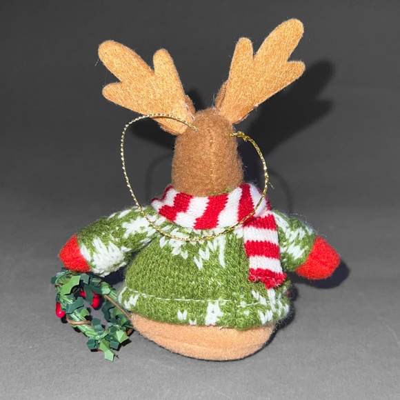 Christmas Reindeer Plush Ornament - Picture 3 of 6